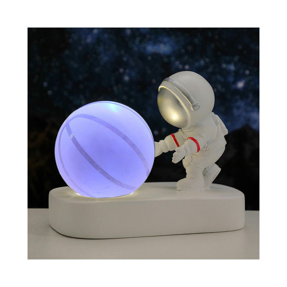 (Love Astronaut Basketball (Color Light)) Creative Astronaut's Night Lantern Crystal Ball Lights Light Desktop Small Locker Room Decoration Birthday G