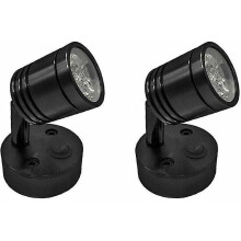 Aleko-2 Pieces 12v Led Spot Reading Light Wall Bedside Lamp Dimmable Switch Motorhome Caravan Cylinder Flexible Interior Lighting For Boat Motorhome (