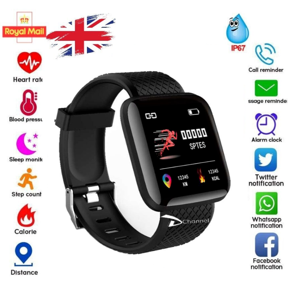 Smart Watch Men Women Fitness Tracker Blood Pressure Heart Rate Sport Watches UK