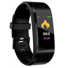 (Black) Smart Watch Fitness Tracker Heart Rate Men Women Sport Watches For iOS Android