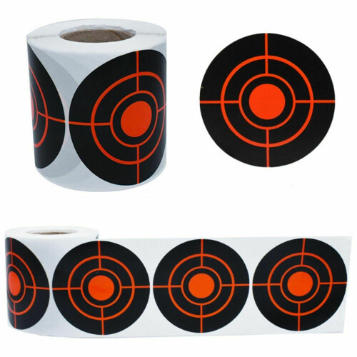 250pcs/roll Shooting Target Adhesive Shoot Targets Splatter Reactive Stickers