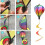 2pcs Balloon Wind Spinner Striped Windsock Balloon Yard Decor Spiral Balloon Windmill 4
