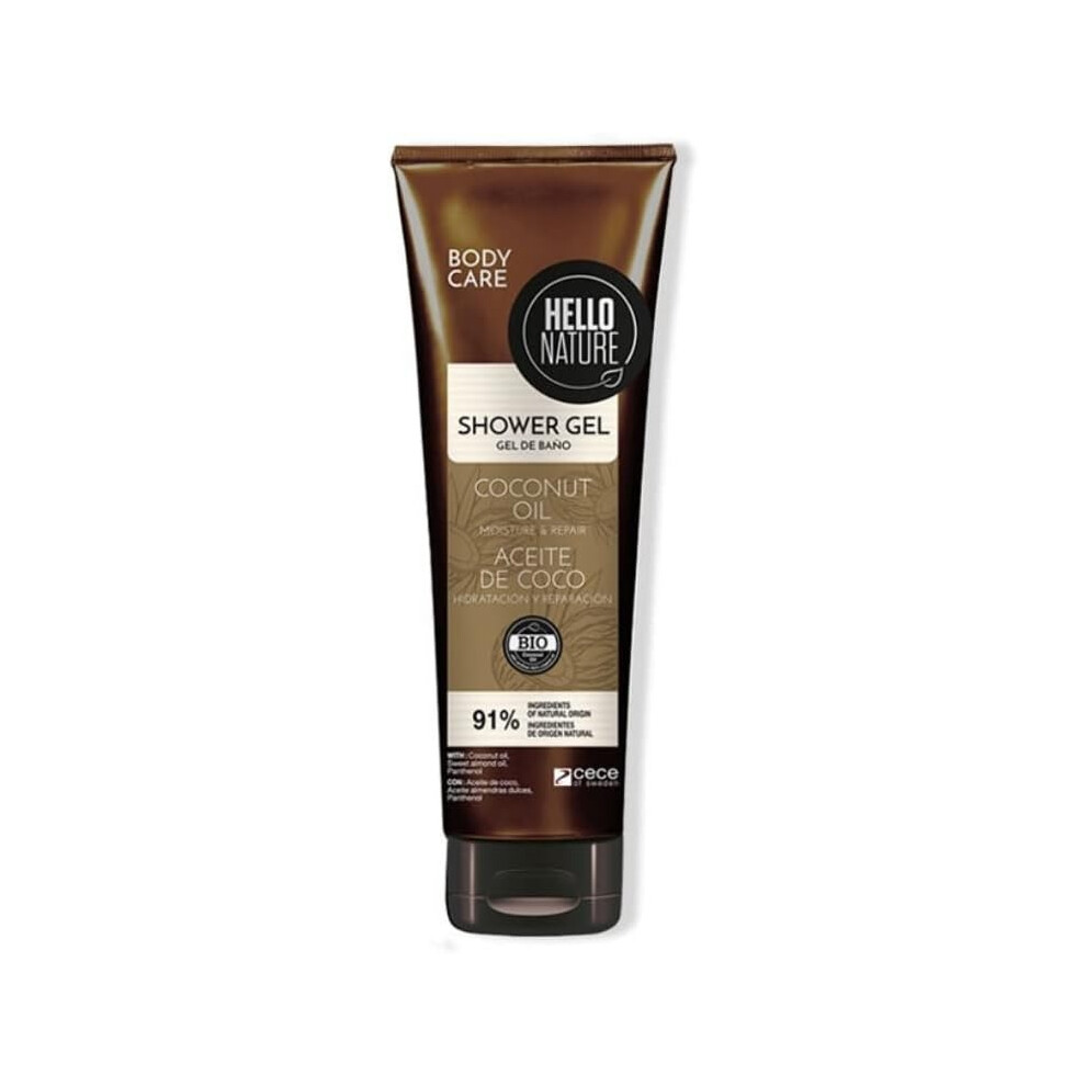 Hello Nature Body Care Shower Gel With Coconut Oil, Moisturizing Body Wash  250ml