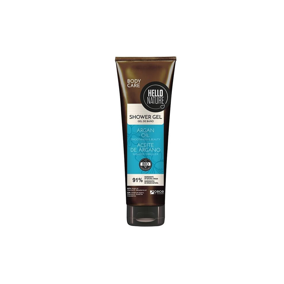 Hello Nature Body Care Shower Gel With Argan Oil, Nourishing Body Wash  250ml