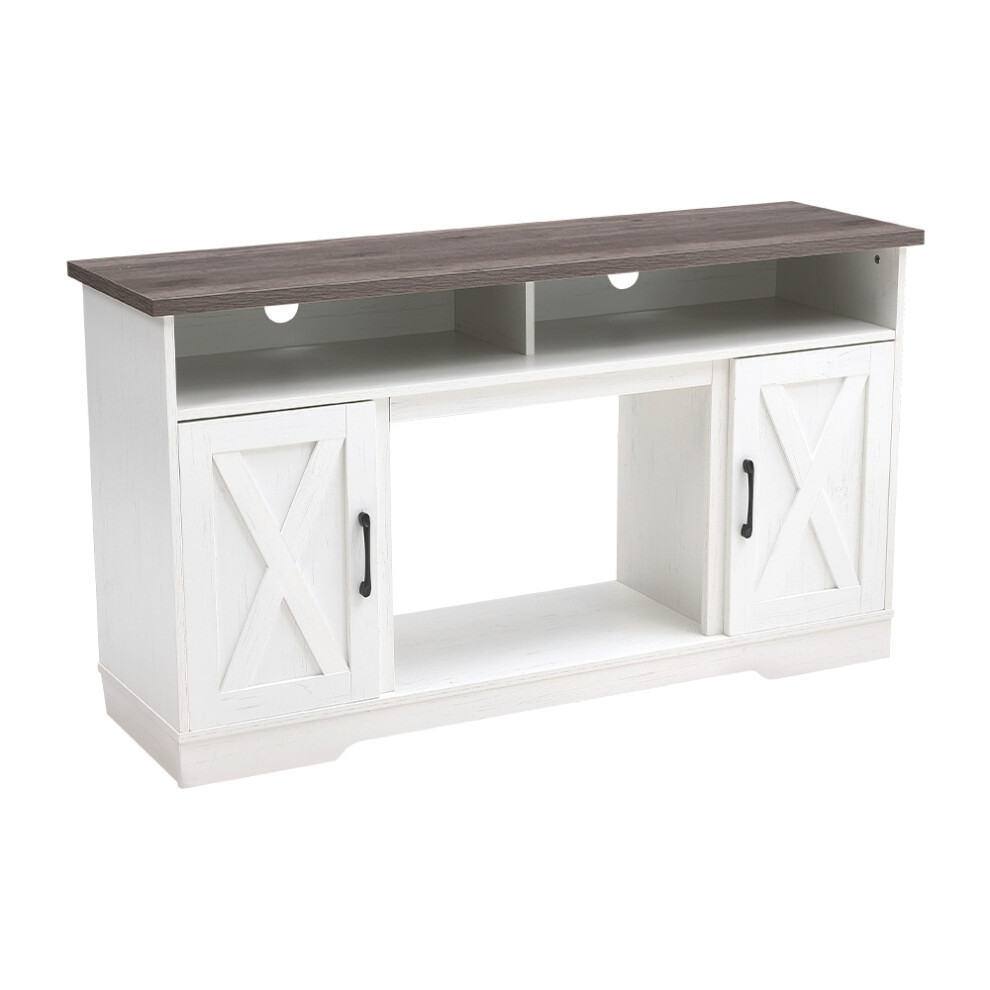 (TV Stand Only) 138cm W Recessed Electric Fireplace TV Stand