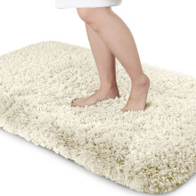 (Cream, 60 X 110 cm) Fluffy Rugs Anti-Slip Large Shaggy Rug Super Soft Mat Living Room Bedroom Carpet
