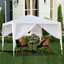 3 x 3m 4 Sides Portable Home Use Waterproof Tent W/ Spiral Tubes Gazebo