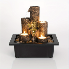 (Candle Waterfall) LED Lights With USB Powered Multifunction Indoor Water Fountain Candle Holders
