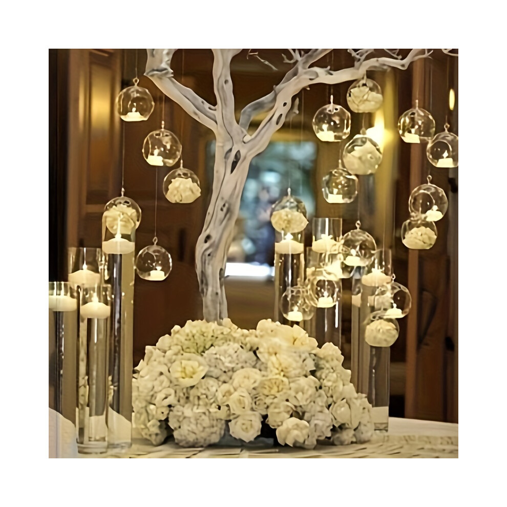 (6pcs 12cm) 6pcs/set Hanging Globes Orbs Tea Light Candle Holders Wedding Decorations