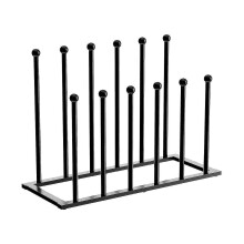 Free Standing Shoe Racks Black Metal Boot Rack, For Dorm Room,closet,patio Outdoor, For 6 Pairs
