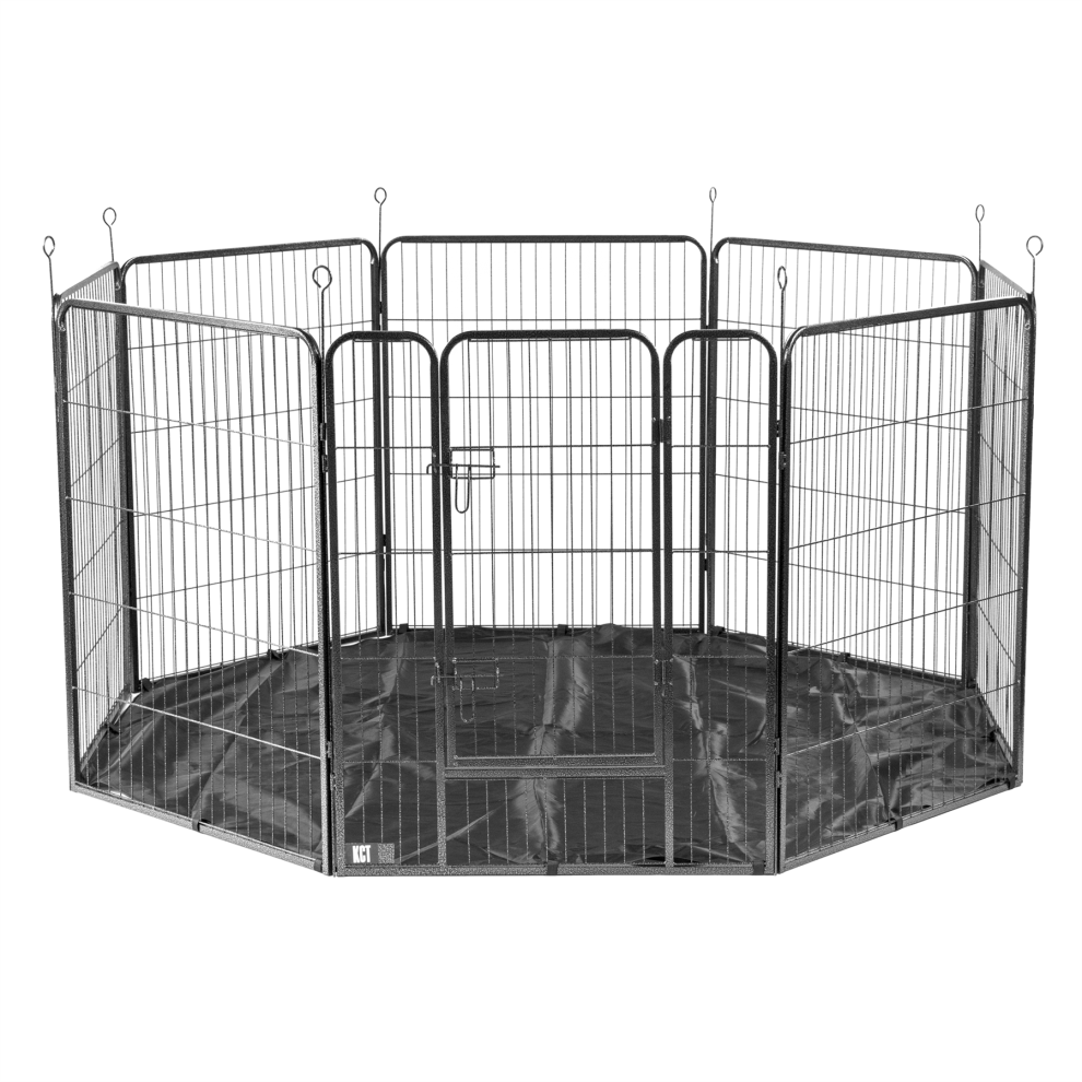 (Extra Large Pet Playpen with Base) KCT 8 Side Heavy Duty Play Pen with Base