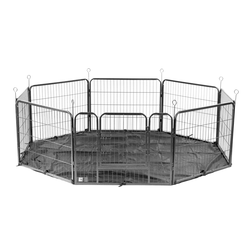 (Medium Pet Playpen with Base) KCT 8 Side Heavy Duty Play Pen with Base