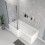 NES Home Nes Home Bathroom L-shape Shower Bath Left Hand, Bath Screen, Front & End Panel 4