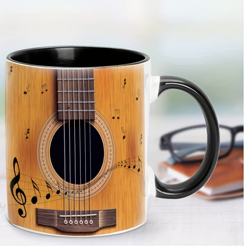 (11oz) Guitar Pattern Coffee Mug, Ceramic Coffee Cups, Water Cups