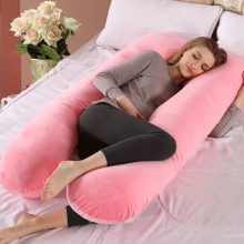 (Pink) Ultimate Comfort For Expectant Mothers - U-shaped Pillow Strap With Multifunctional