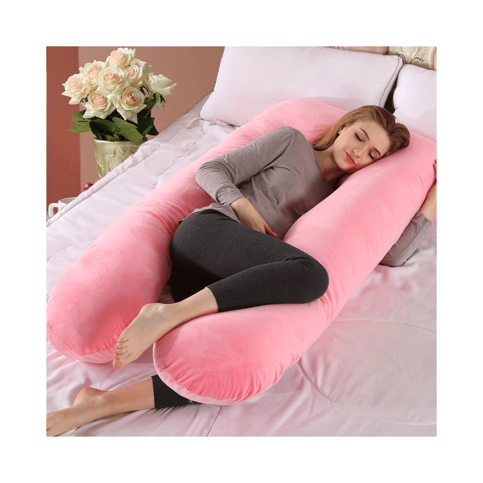 Skesrjtop (Pink) Ultimate Comfort For Expectant Mothers - U-Shaped Pillow Strap With Multifunctional