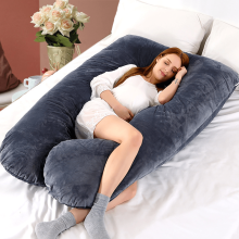 (Black) Ultimate Comfort For Expectant Mothers - U-shaped Pillow Strap With Multifunctional