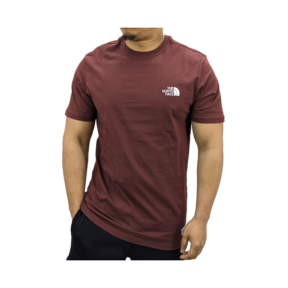 (Burgundy, S) The North Face 009027 Mens Graphic T Shirts