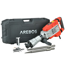 AREBOS Demolition Hammer 1700 W | 60 Joules | 1900 Beats per Minute | Concrete Tile Breaker Electric Demolition Jack Hammer