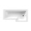 NES Home Nes Home 1700 x 850mm Square Right Hand L Shaped Shower Bath & Front Panel 3