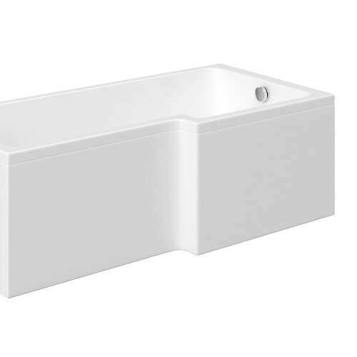 NES Home Nes Home 1700 x 850mm Square Right Hand L Shaped Shower Bath & Front Panel 1