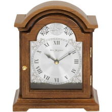 Broken Arch Wooden Mantel Clock 24cm - W2619