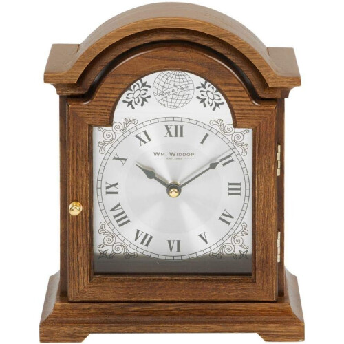 WIDDOP and Co. Broken Arch Wooden Mantel Clock 24cm - W2619