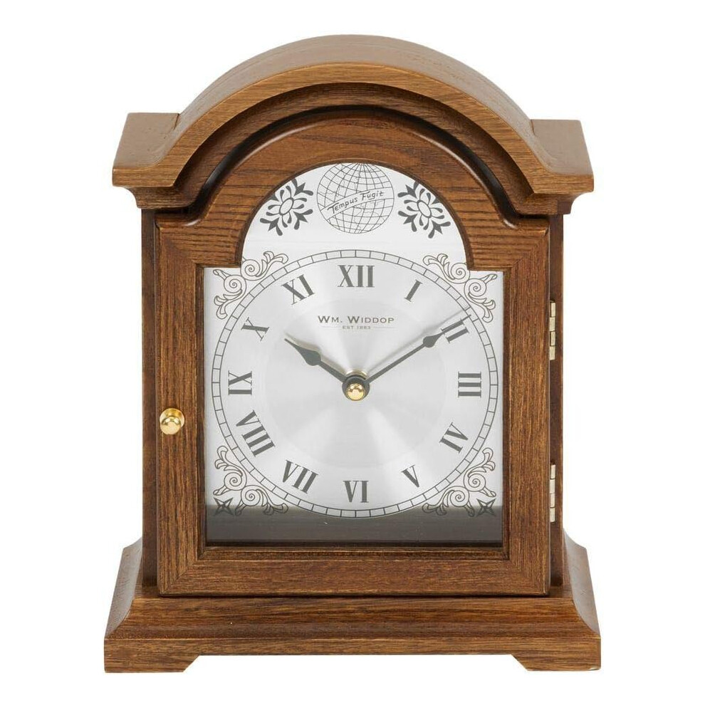 Broken Arch Wooden Mantel Clock 24cm - W2619