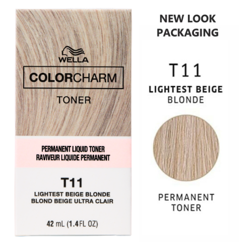 Wella (T11 Lightest Beige Blonde) Wella Color Charm Permanent Liquid Hair Toner - Blondes
