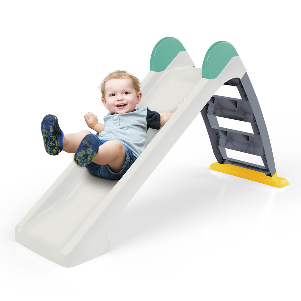 White Dolu Kids Plastic Slide Indoor Outdoor Garden 24M on OnBuy