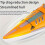 (Yellow) 2.4G Remote Control Boat, Remote Control Creative Toy, With Lights And Two Driving Modes 6