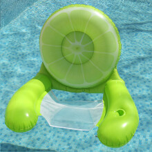 (Green lemon style) Creative Animal Shaped Floating Row, PVC Inflatable Mesh Floating Bed Water Chair