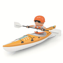 (Yellow) 2.4G Remote Control Boat, Remote Control Creative Toy, With Lights And Two Driving Modes