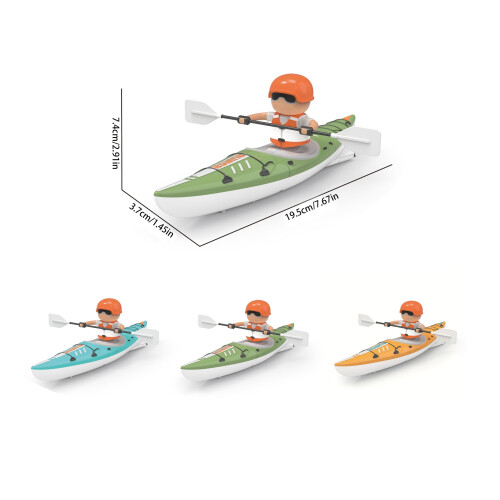 (Yellow) 2.4G Remote Control Boat, Remote Control Creative Toy, With Lights And Two Driving Modes 2