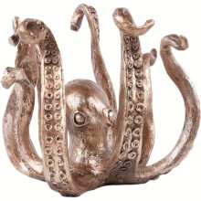 (A) Octopus Statue Coffee Cup Holder Teacups Storage, Resin Octopus Statue