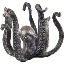 (C) Octopus Statue Coffee Cup Holder Teacups Storage, Resin Octopus Statue