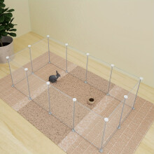 (White, 12pcs) 12pieces Pet Playpen Portable Small Animals Playpen, Pet Fence Yard Fence