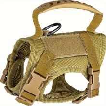 (Khaki, One-size) 600D Cat Tactical Vest Pet Chest Strap Vest Type Puppy Cat Training Clothes
