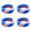 (Blue Mixed Pink) Texture Silicone Luggage Wheels Cover 1