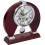 WIDDOP and Co. Modern Skeleton Mantel Clock with Pendulum. Red Wood Piano Finish 2