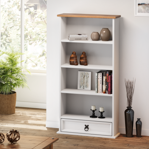 Mercers Furniture Corona White DVD Rack