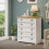 Mercers Furniture Corona White Small 5 Drawer Chest 1