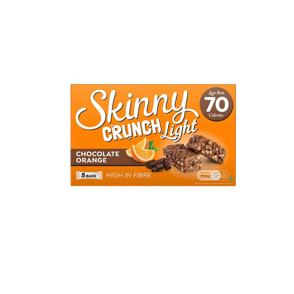 Skinny Crunch Light Chocolate Orange Bars,100 g (Pack of 5)