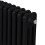 Traditionel 3-søjlet radiator - 1800 x 202 mm - Sort 9