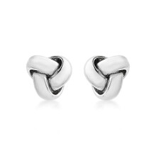Carissima Gold Women's 9 ct White Gold 9 mm Triple Knot Stud Earrings