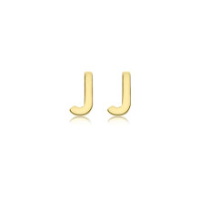 Carissima Gold Women's 9ct Yellow Gold 2.5mm x 5mm 'J' Initial Stud Earrings