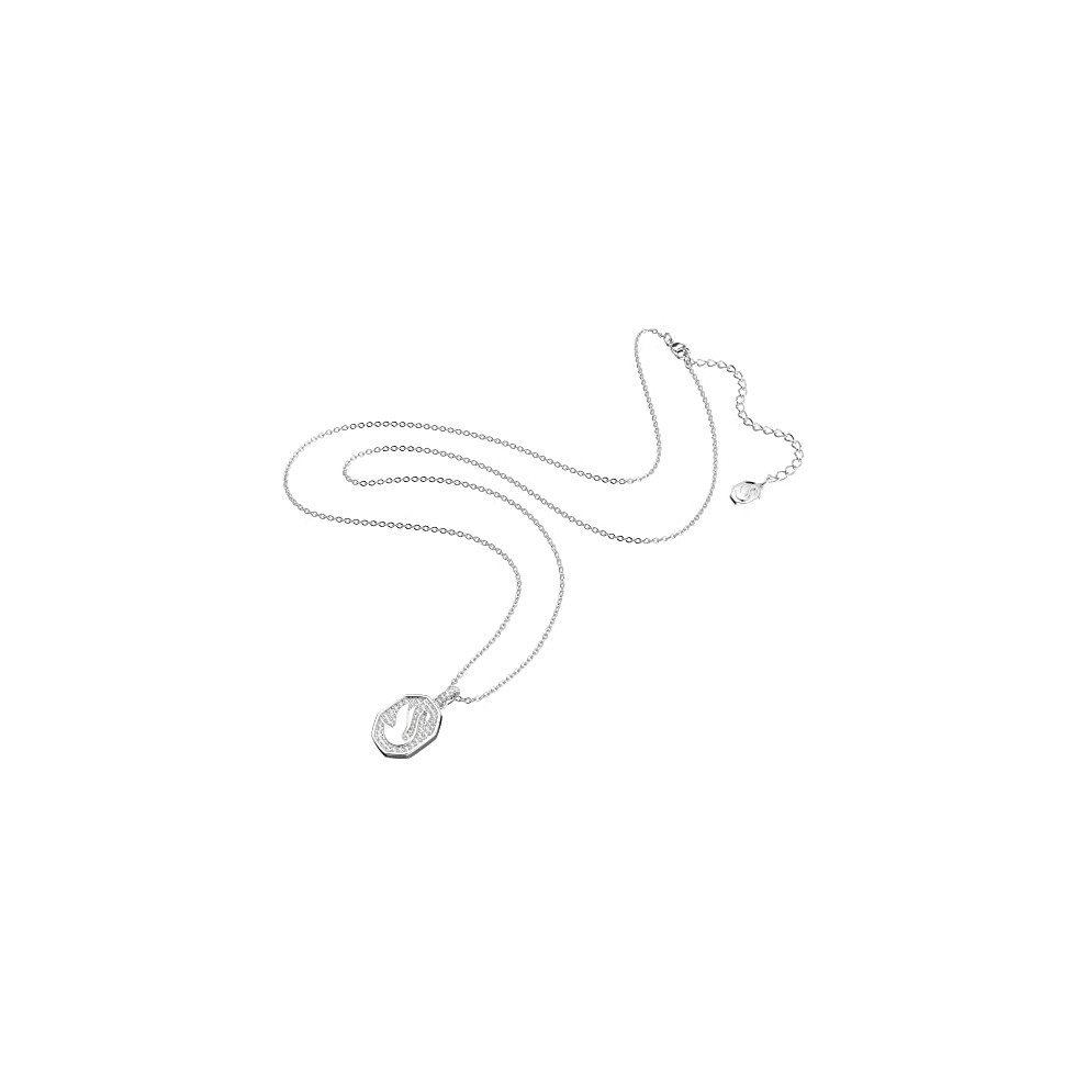 Swarovski Swan Necklace, Pav? Crystals In A Rhodium Plated Setting, From The Signum Collection