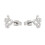 Doc Johnson All We Are White Snake Stud Earring (Silver Tone) 2