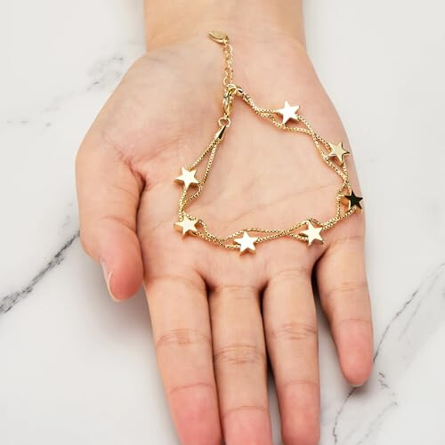 Philip Jones Jewellery Philip Jones Gold Plated Star Bracelet 2
