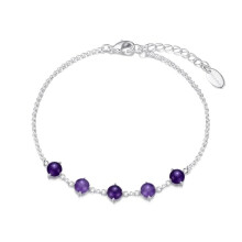 Philip Jones Amethyst Gemstone Bracelet